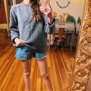 J Crew 100% wool crew neck neutral gray sweater